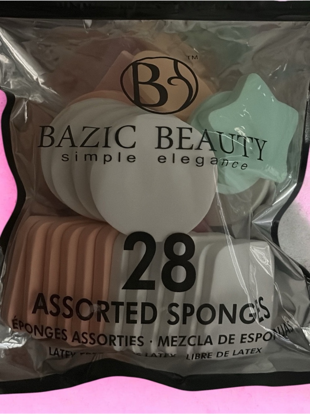 Assorted Makeup Sponges - Pastel White, Pink & Mint